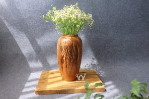 Lọ hoa bình hoa gỗ lũa tự nhiên