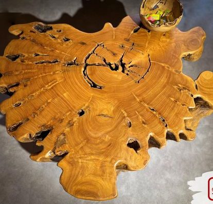 Bàn sofa lũa gỗ tự nhiên nguyên khối gốc cây