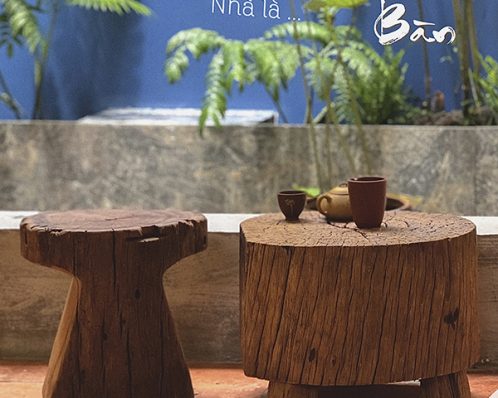 bộ bàn trà gỗ lũa để sân vườn