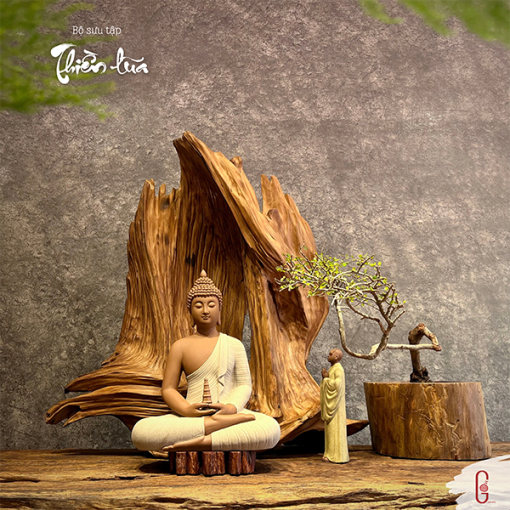 thiền lũa tượng phật thích ca và gỗ lũa ngọc am