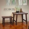 bộ bàn ghế gỗ tự nhiên khắc sen