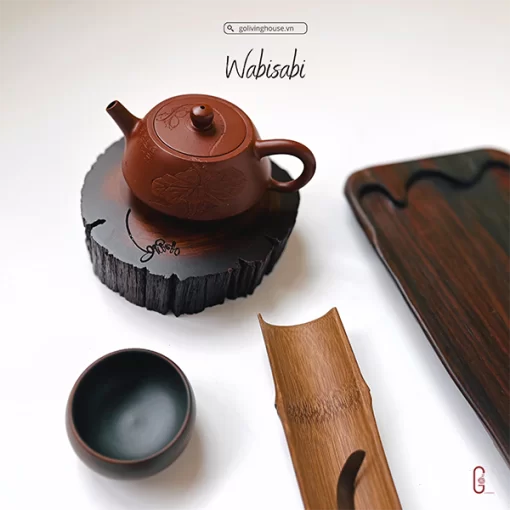 đế gỗ lũa uống trà đi