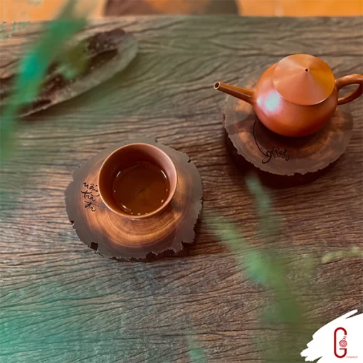 đế gỗ lũa uống trà đi