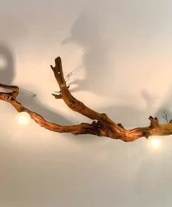 Đèn trần lũa gỗ tự nhiên