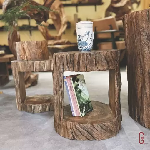 đôn gỗ lũa tự nhiên đa năng