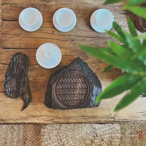 Kỷ trà chạm khắc lũa gỗ Trắc