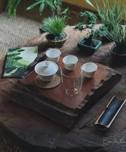 khay trà lũa gỗ hương