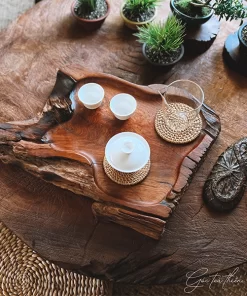khay trà lũa gỗ hương