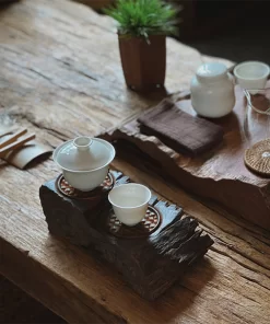 kỷ trà đế kê ấm trà lũa gỗ trắc