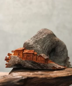 tranh quê gỗ hương chạm khắc