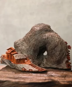 tranh quê gỗ hương chạm khắc
