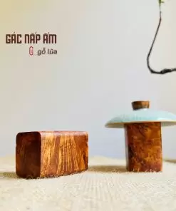 gác nắp ấm lũa nu trắc