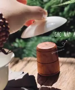 gác nắp ấm lũa gỗ tự nhiên
