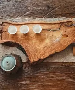 khay trà lũa gỗ gõ