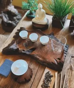 khay trà lũa gỗ trắc